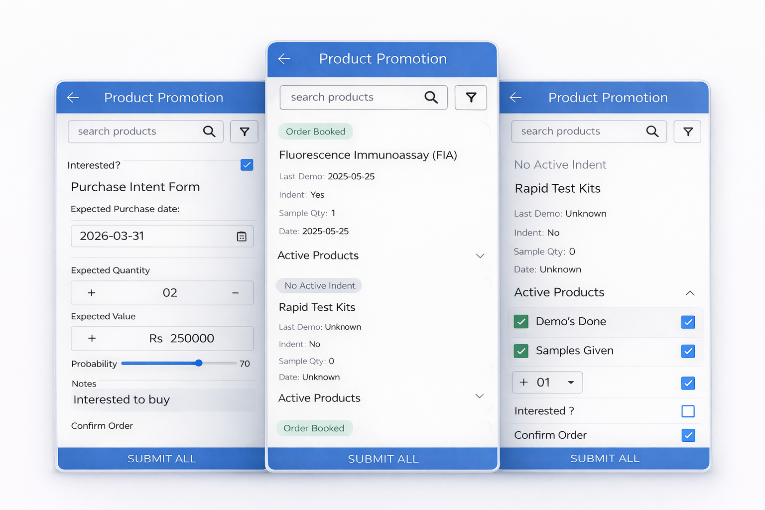 Product promotion interface for digital catalogs and purchase intent capture