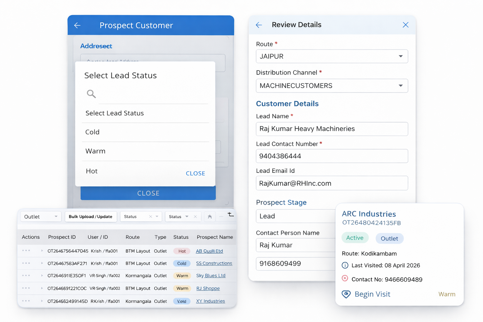 Lead management dashboard for pursuing and qualifying sales leads